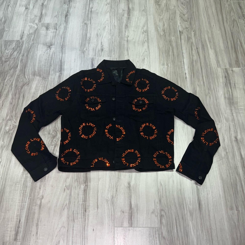 VLONE Denim Jacket Friends Rhinestone